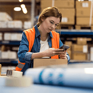 A MRO Storeroom warehouse manager using Snap-part-AI-Powered-Part-Identification from RS Integrated Supply