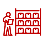 Inventroy and Engineer in a warehouse Logo